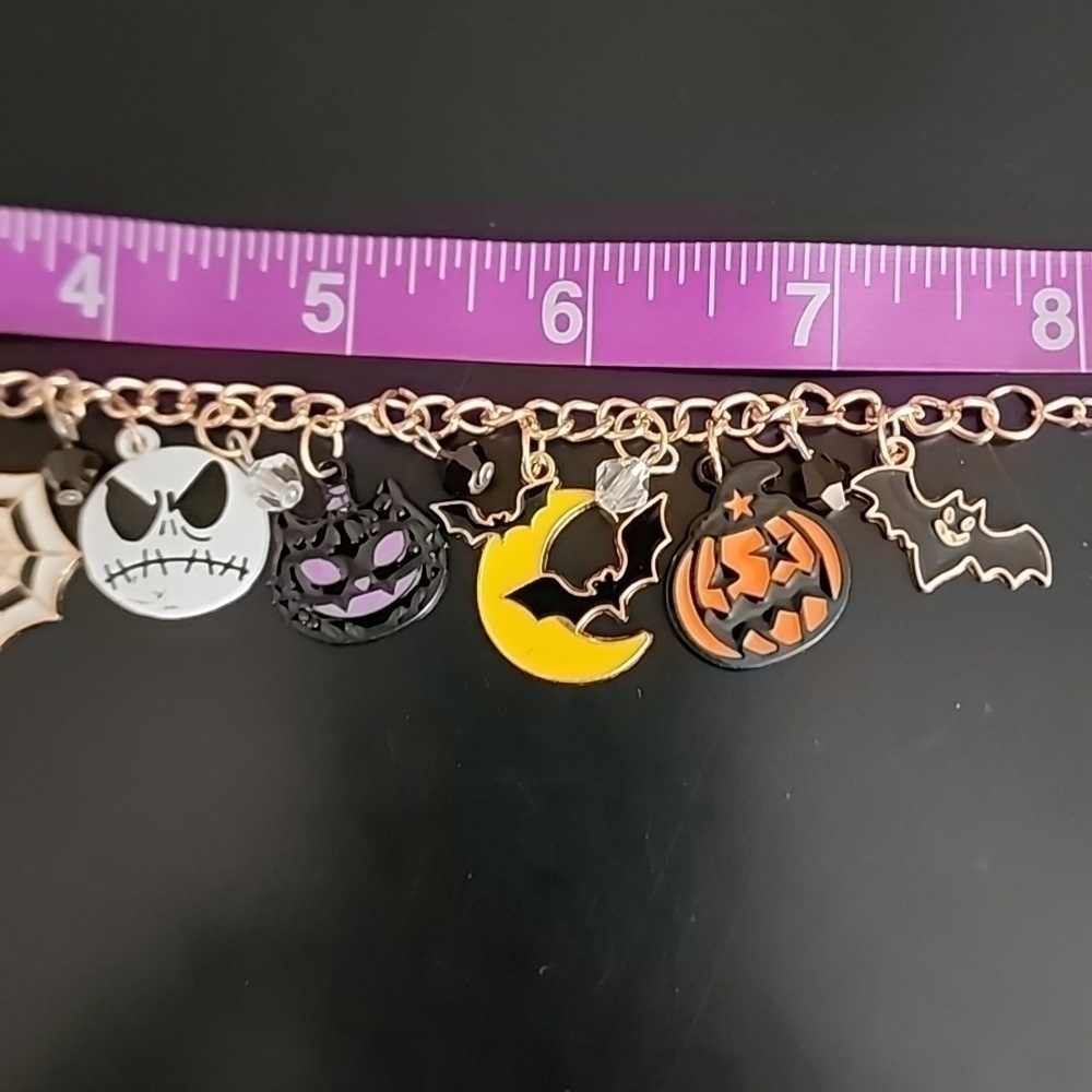 Halloween charm bracelet w/Jack Skeleington charm - Picture 5 of 5